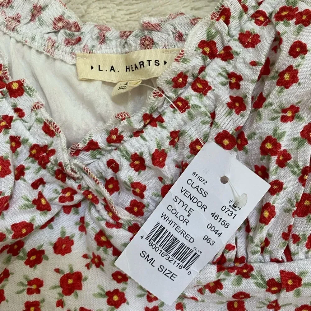 NWT PacSun L.A. Hearts floral blouse SMALL BRAND NEW WITH TAGS - Picture 5 of 5